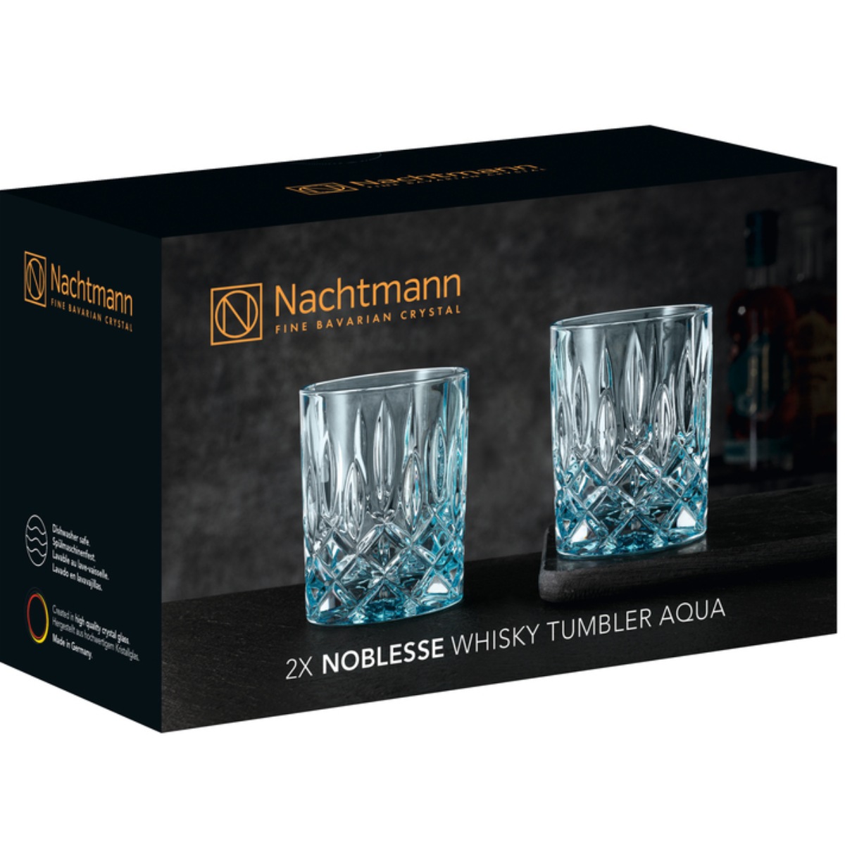 Nachtmann Noblesse Aqua Whiskey Tumbler Set of 2 image number null